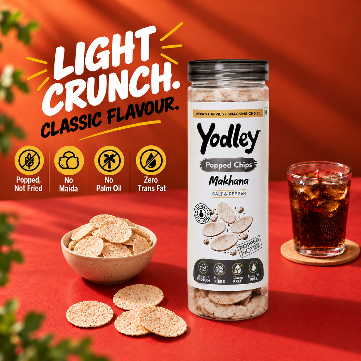 Makhana Popped Chips – Salt & Pepper