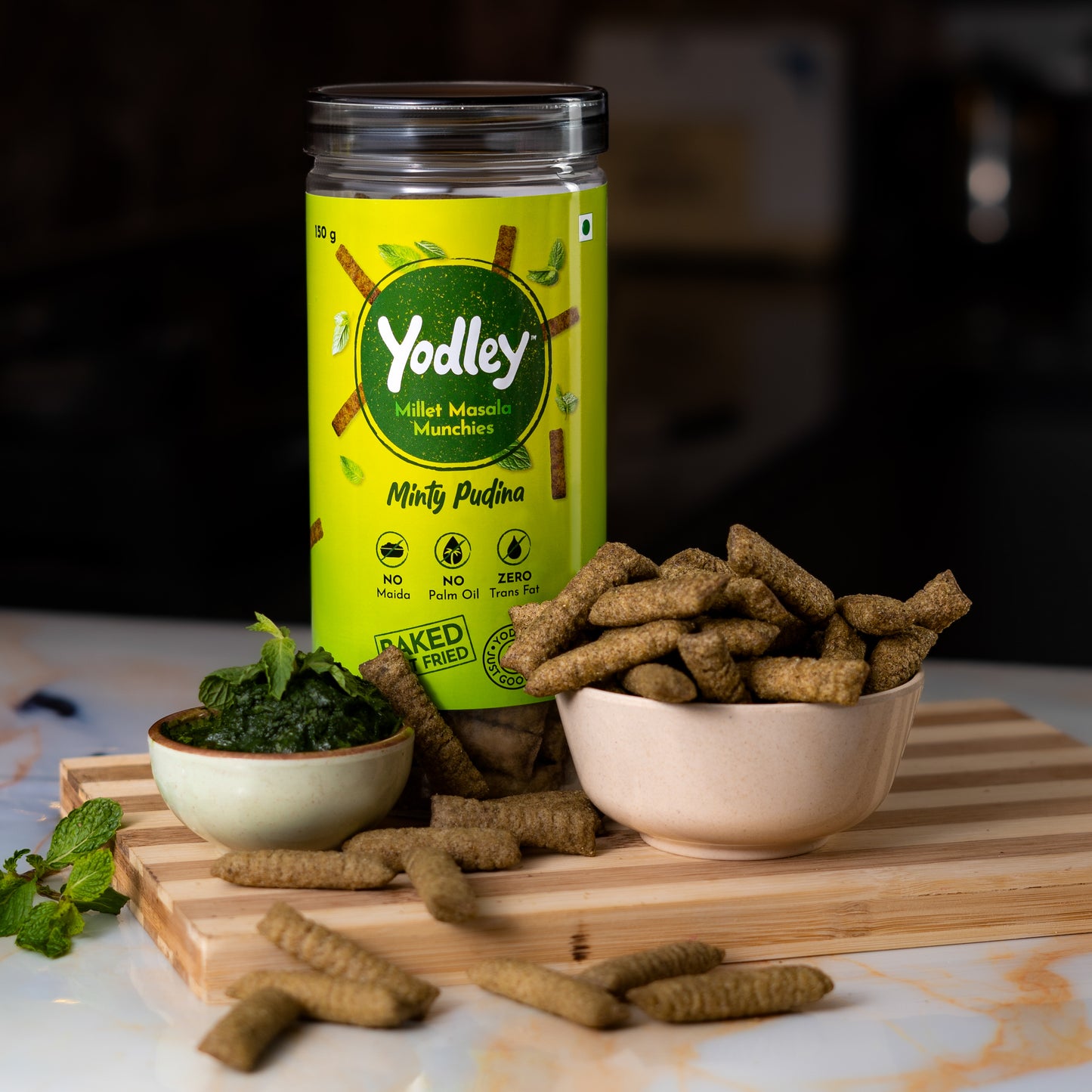 Millet Masala Munchies - Pack 2 (Minty Pudina & Tangy Achari)