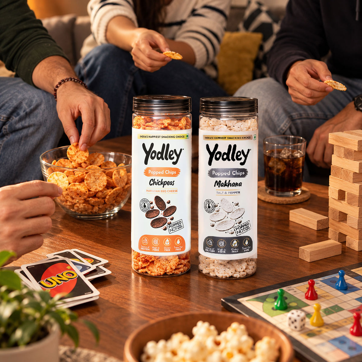 Popped Chips Combo – Makhana Salt & Pepper + Chickpeas Hawaiian BBQ Cheese