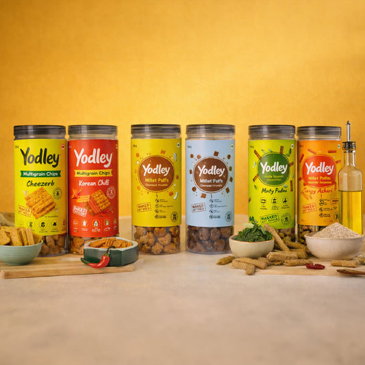 Wholesome Snack - Pack of 6 (Masala Munchies, Multigrain Chips & Millet Puffs)