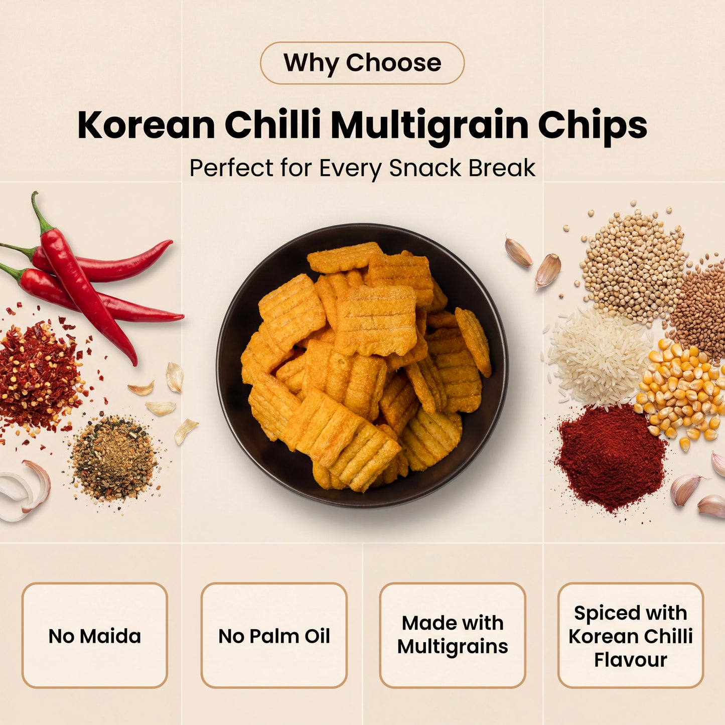 Multigrain Chips - Korean Chilli