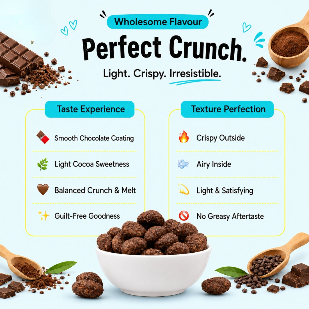 Millet Puffs - Pack 2 (Chocolate Crunch & Coconut Crunch)