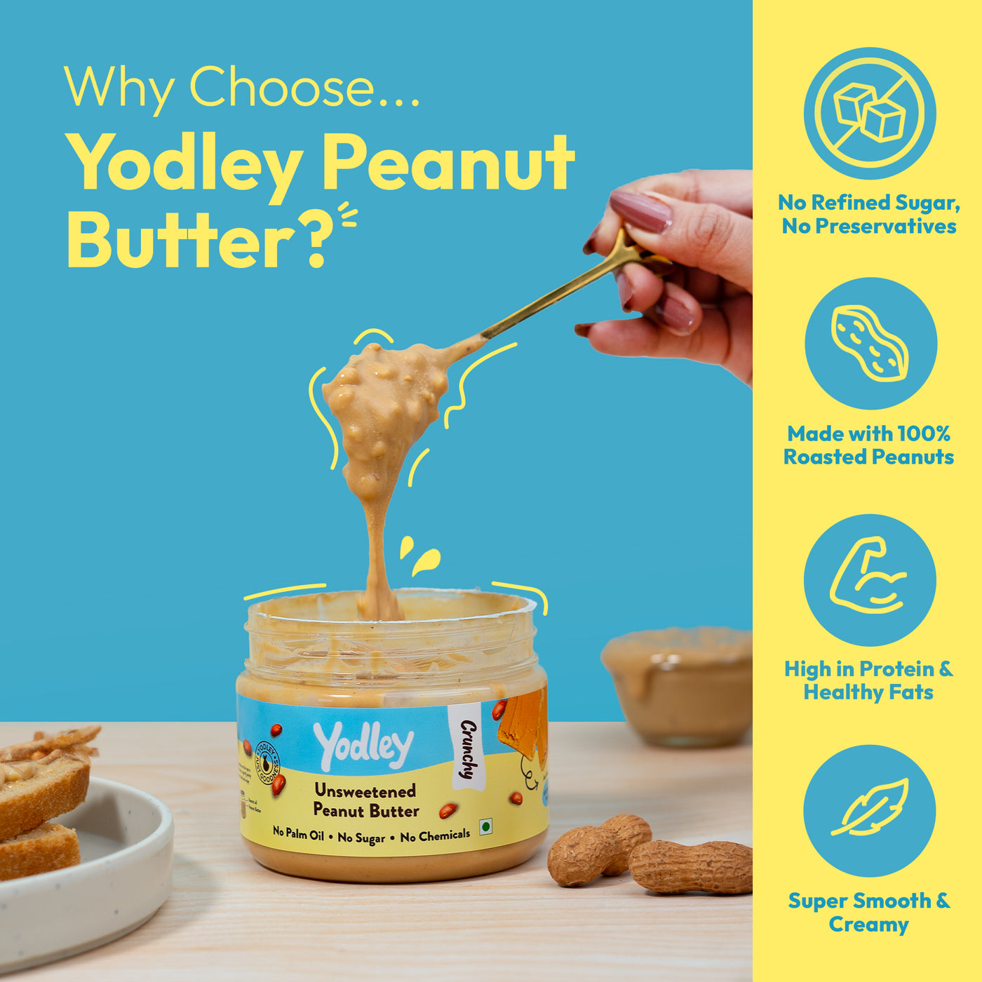 Unsweetened Peanut Butter (Crunchy)