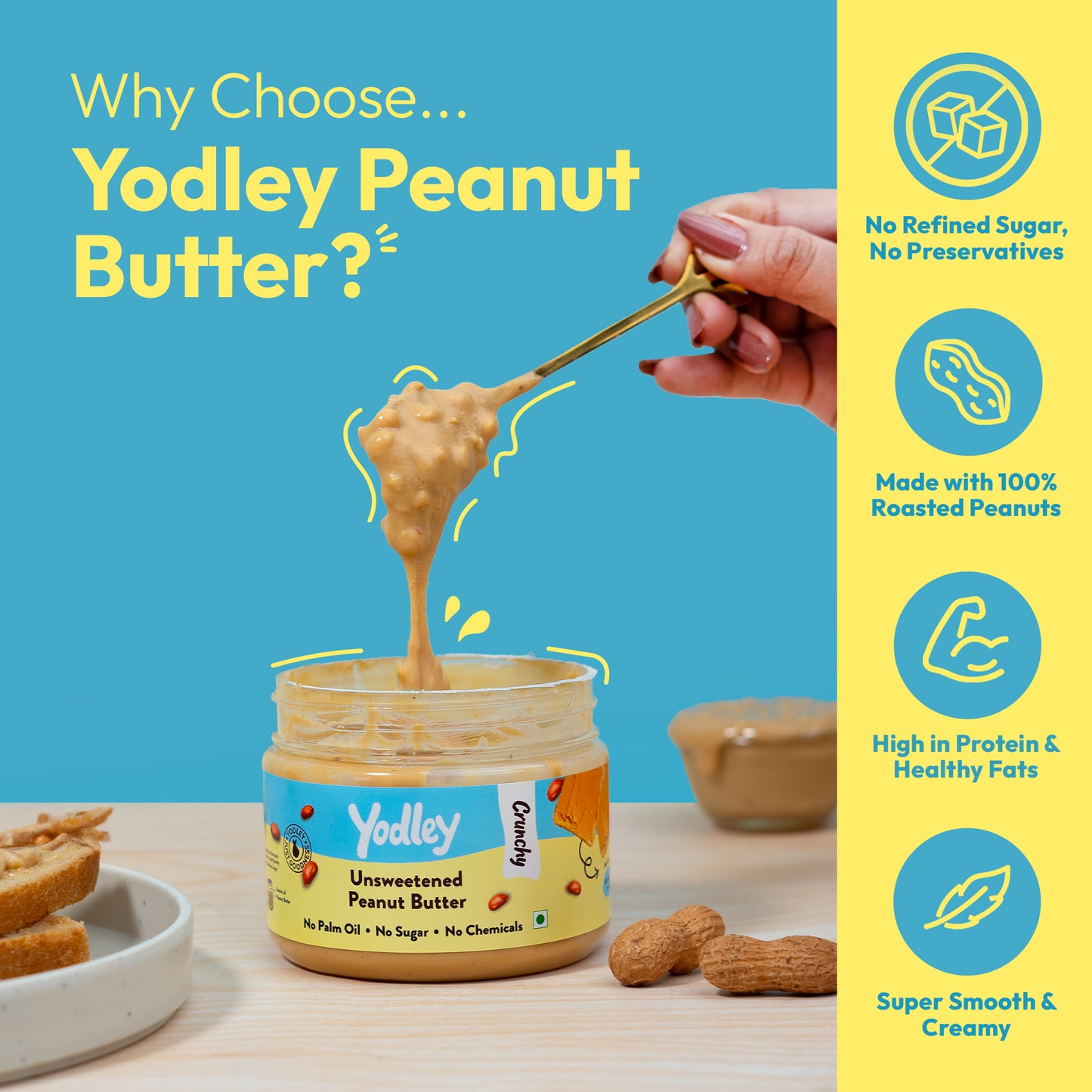 Unsweetened Peanut Butter (Crunchy)