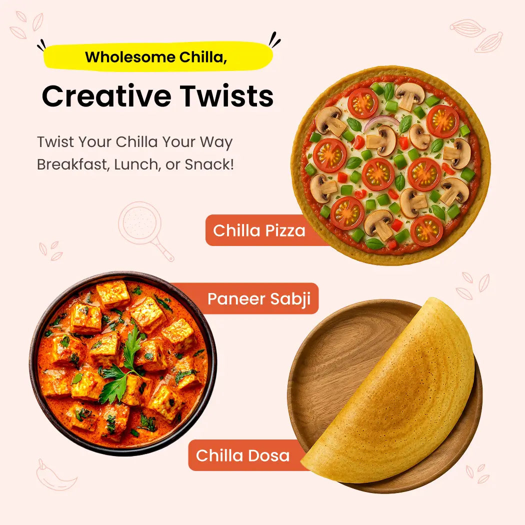 Wholesome Chilla Mix - 3 Flavours 1 Nutritious Deal