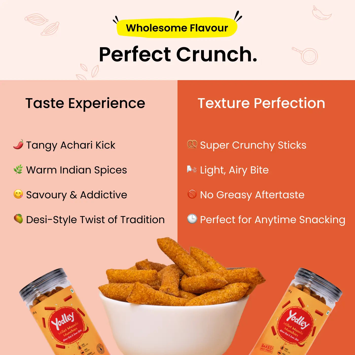 Millet Masala Munchies - Tangy Achari