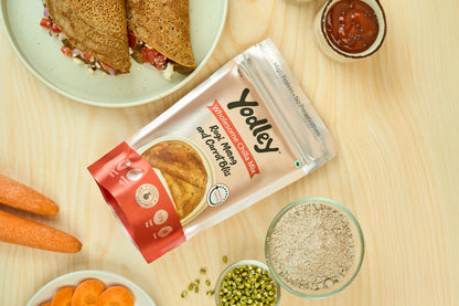 Wholesome Chilla Mix  - Ragi, Moong & Carrot Bliss