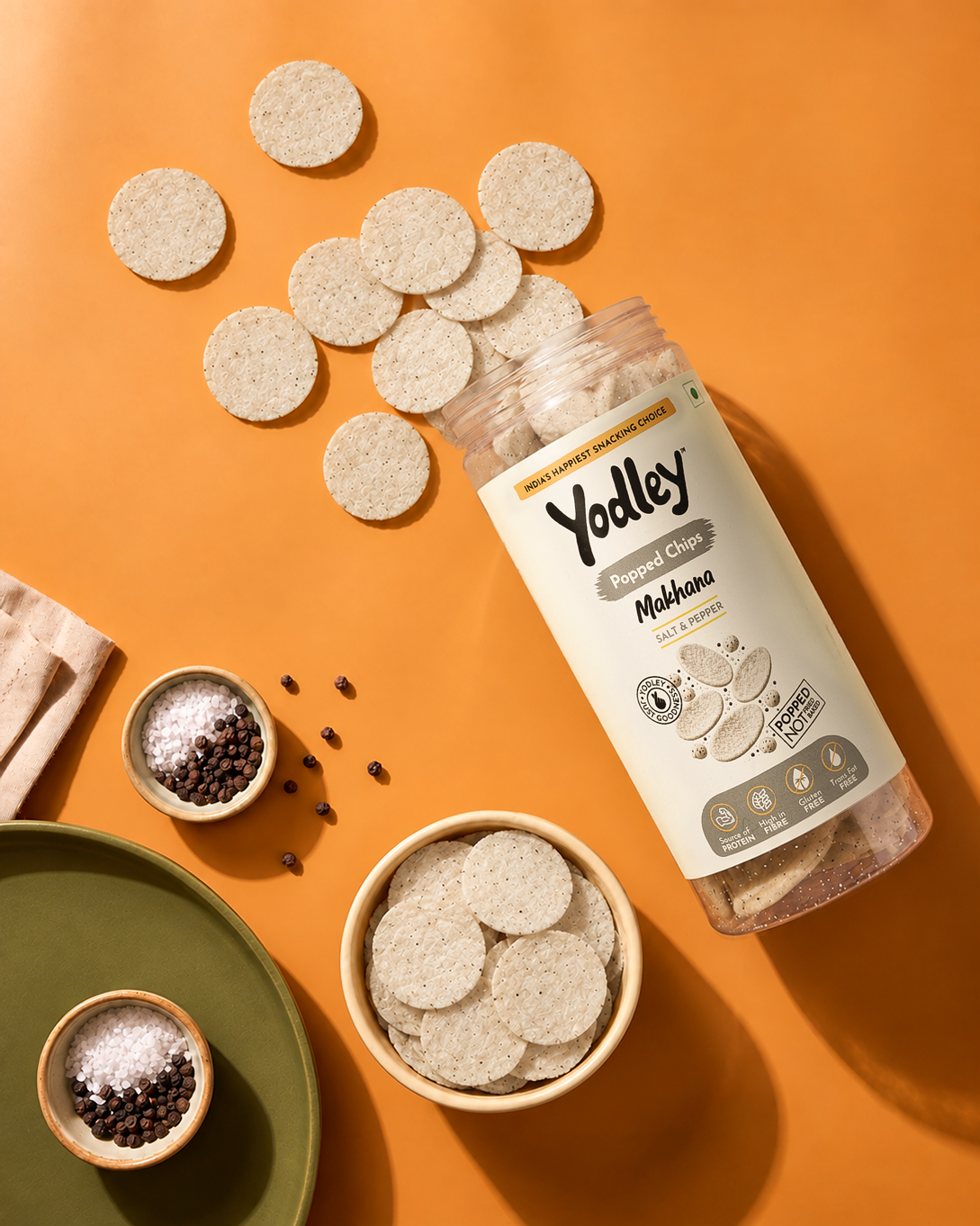 Makhana Popped Chips – Salt & Pepper