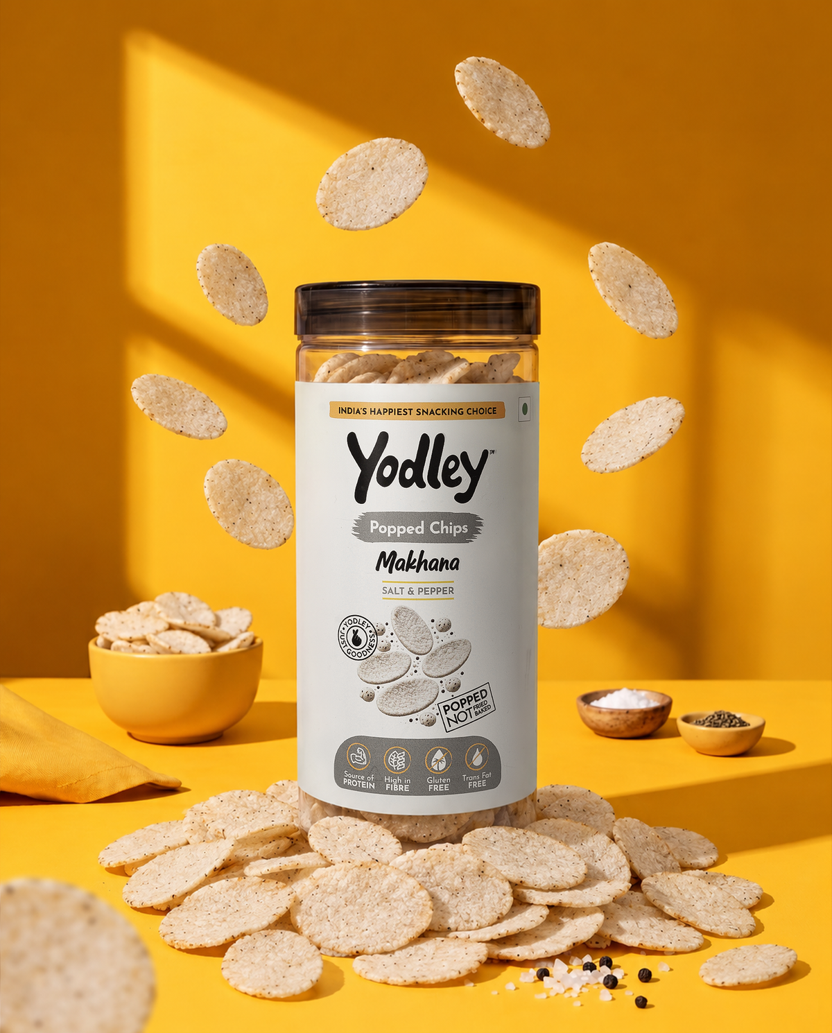Makhana Popped Chips – Salt & Pepper