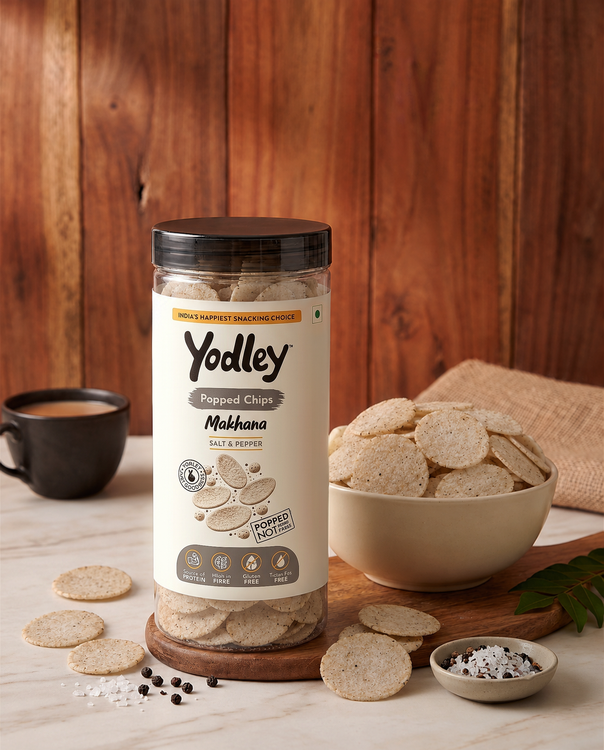 Makhana Popped Chips – Salt & Pepper