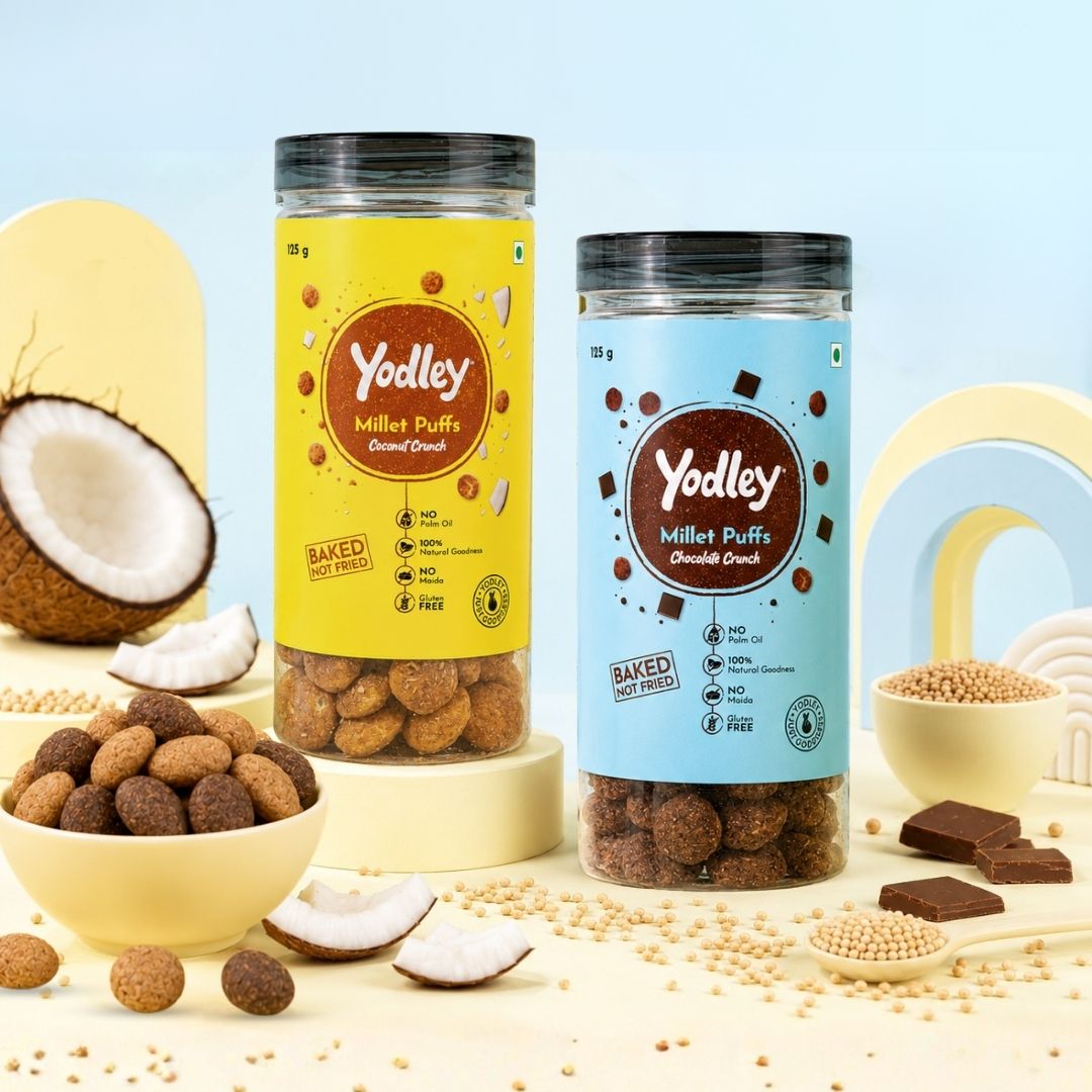 Millet Puffs - Pack 2 (Chocolate Crunch & Coconut Crunch)
