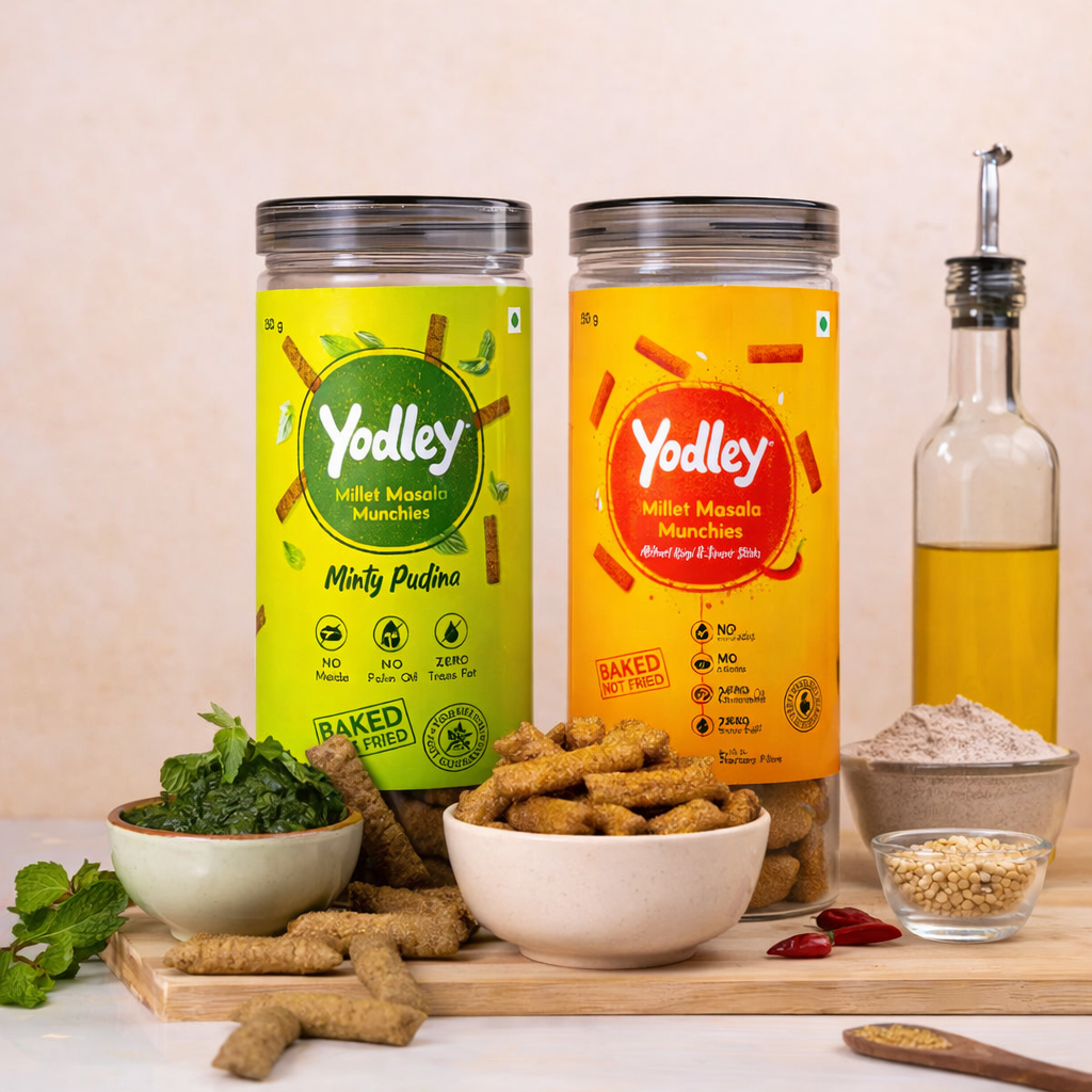 Millet Masala Munchies - Pack 2 (Minty Pudina & Tangy Achari)