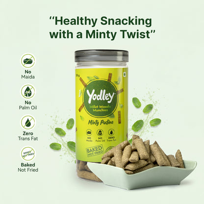 Millet Masala Munchies - Pack 2 (Minty Pudina & Tangy Achari)