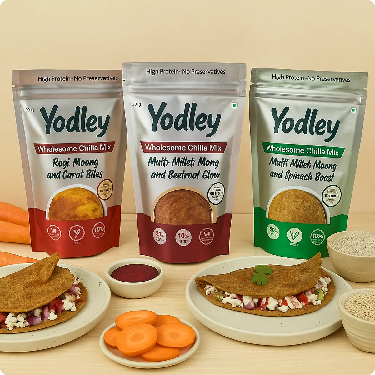 Wholesome BreakFast Pack Of 5 (Chilla Mix & Pancakes)