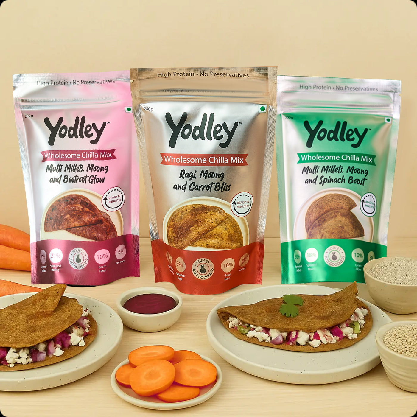 Wholesome Chilla Mix - 3 Flavours 1 Nutritious Deal